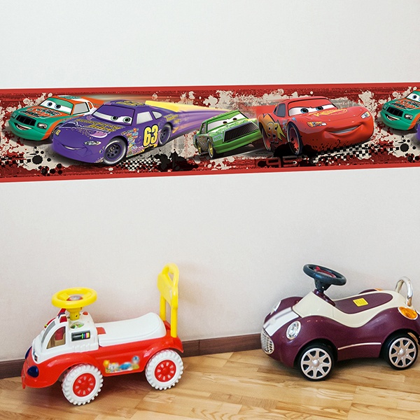 Kinderzimmer Wandtattoo: Bordüre Cars Nascar