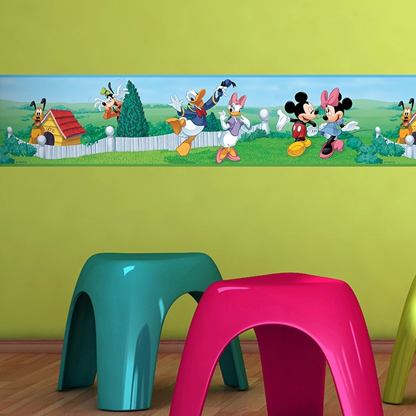 Kinderzimmer Wandtattoo: Bordüre Mickey und seine Freunde