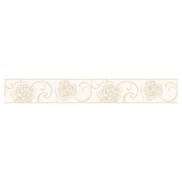 Wandtattoos: Ornamentale Blumen in Creme