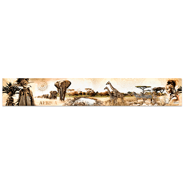 Wandtattoos: Afrikanische Landschafts-Collage
