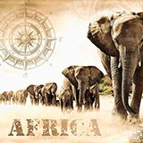 Wandtattoos: Afrikanische Landschafts-Collage 3