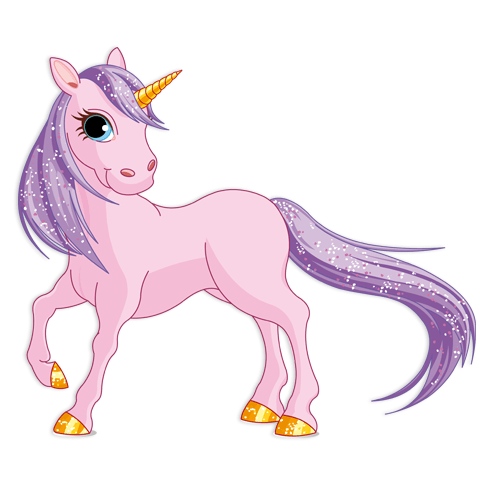Kinderzimmer Wandtattoo: Rosa Pony Einhorn