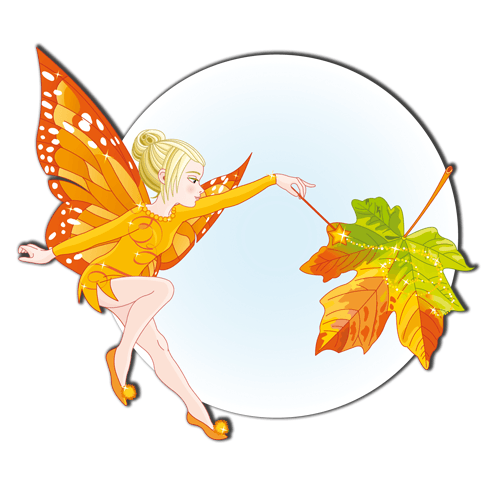 Kinderzimmer Wandtattoo: Herbst-Fee Schmetterling