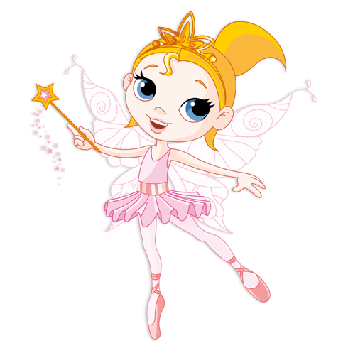 Kinderzimmer Wandtattoo: Fee Ballerina Rosa