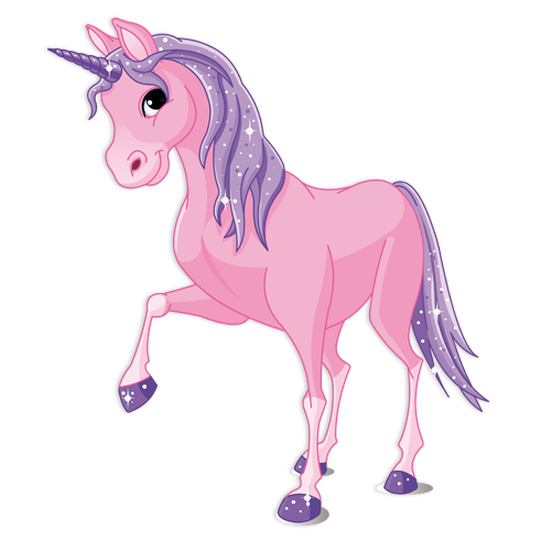 Kinderzimmer Wandtattoo: Pferd Einhorn Rosa