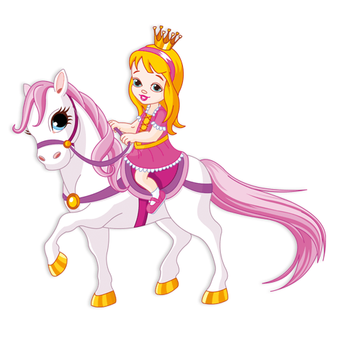 Kinderzimmer Wandtattoo: Prinzessin und Pony