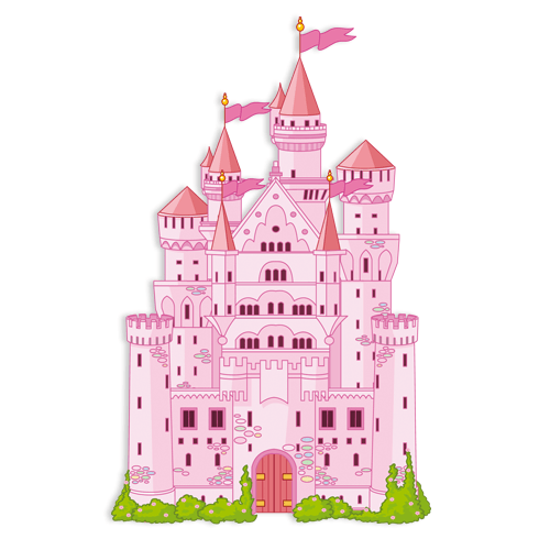 Kinderzimmer Wandtattoo: Schloss Rosa