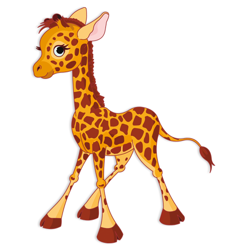 Kinderzimmer Wandtattoo: Giraffe Welpen