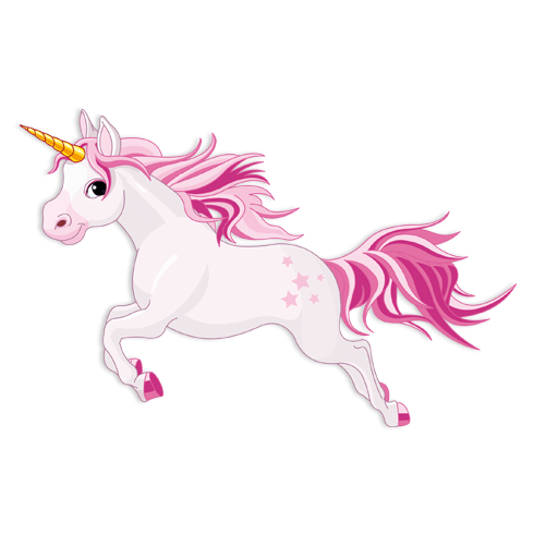Kinderzimmer Wandtattoo: Pferd Einhorn Rosa 2