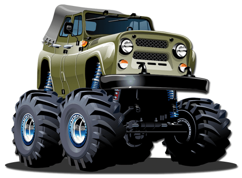 Kinderzimmer Wandtattoo: Monster Truck Jeep