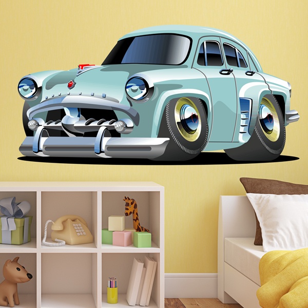 Kinderzimmer Wandtattoo: Klassisches hellblaues Auto