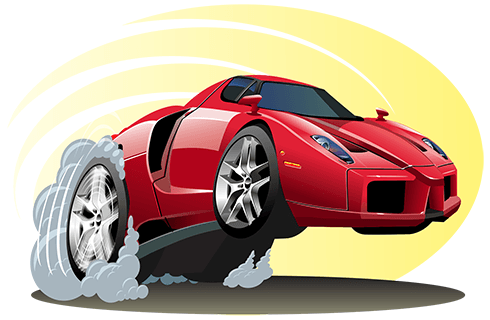 Kinderzimmer Wandtattoo: red sports car