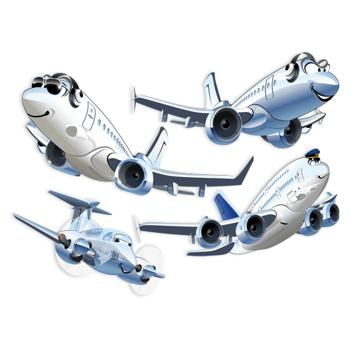 Kinderzimmer Wandtattoo: Kit Airliners