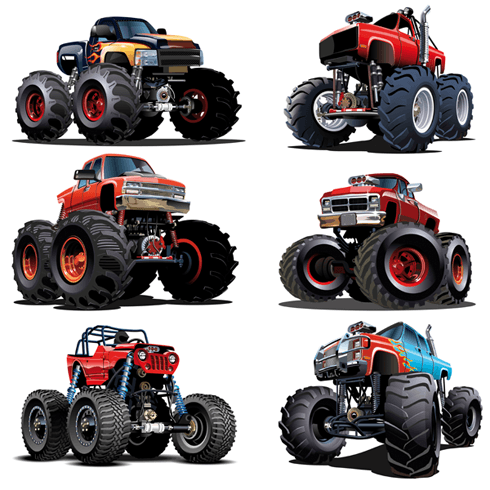 Kinderzimmer Wandtattoo: Monster Truck Kit