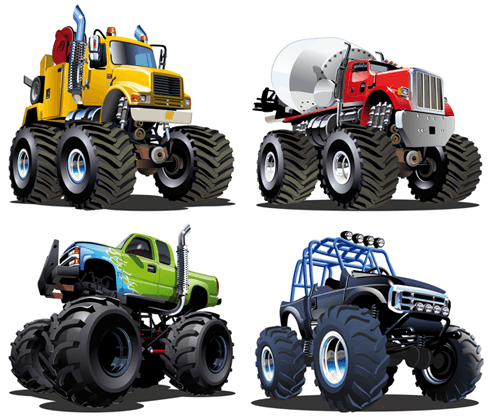 Kinderzimmer Wandtattoo: Monster Truck Kit 2