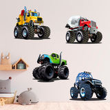 Kinderzimmer Wandtattoo: Kit Monster Truck Big 3