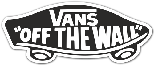 Aufkleber: Vans off the wall schwarz