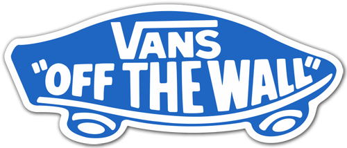 Aufkleber: Vans off the wall blau