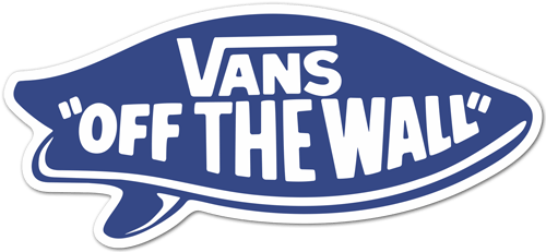 Aufkleber: Vans off the wall blau surf