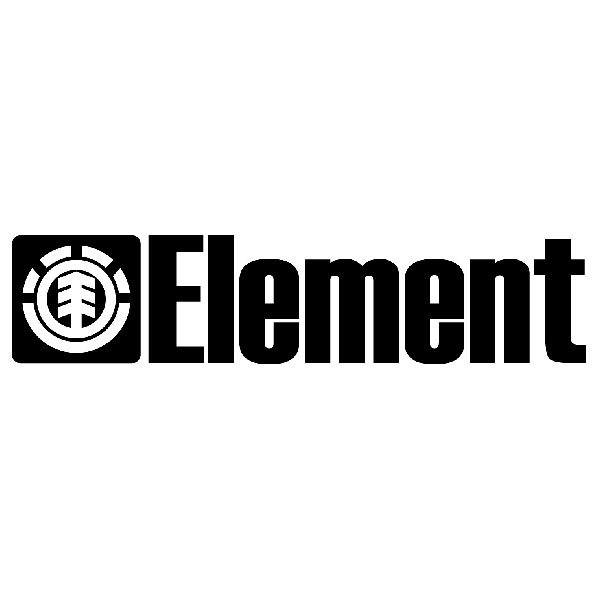 Aufkleber: Element und sein Logo in horizontaler