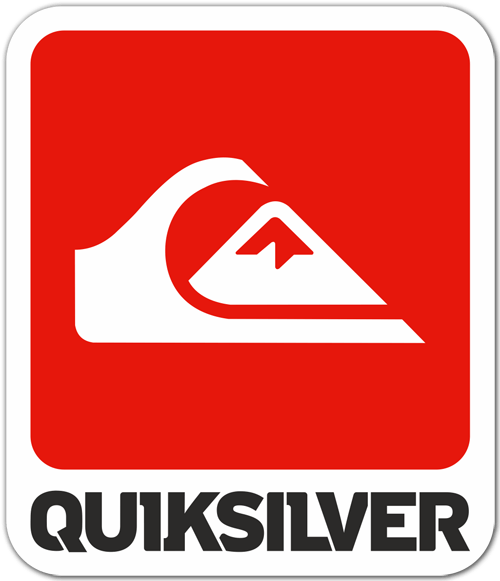 Aufkleber: Quiksilver Wave und Mountain