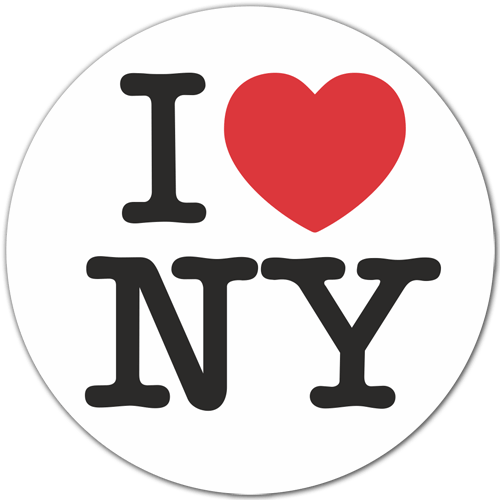 Aufkleber: I love NY (New York)