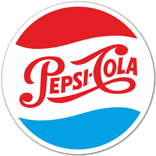 Aufkleber: Pepsi Cola Logo 1950