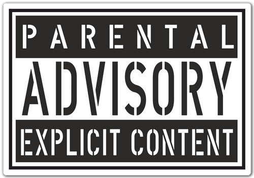 Aufkleber: Autoaufkleber Parental Advisory Explicit Content