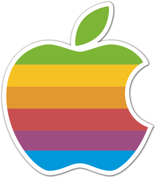 Aufkleber: Apple Retro