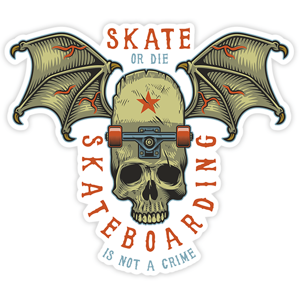 Aufkleber: Skate is not a crime