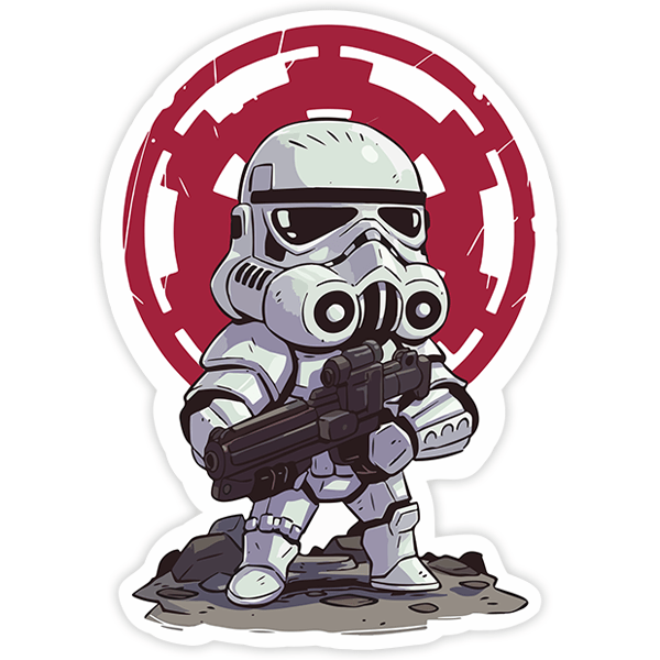 Aufkleber: Stormtrooper cartoon