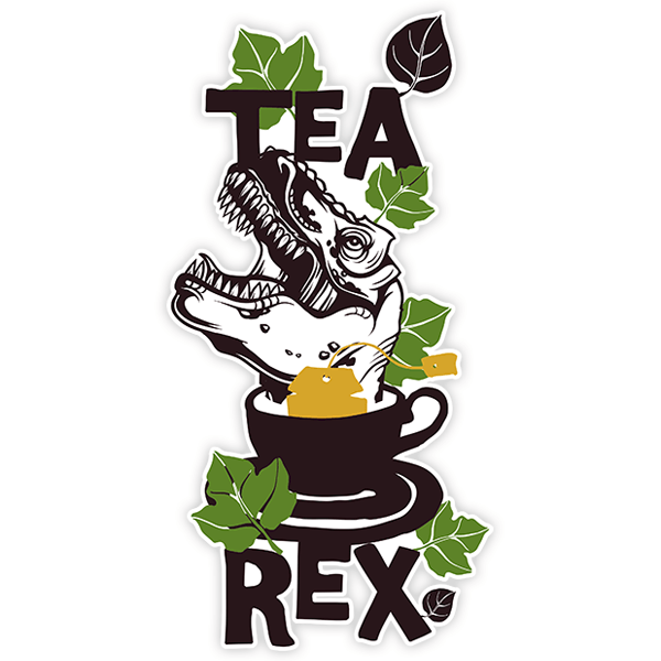 Aufkleber: Tea Rex