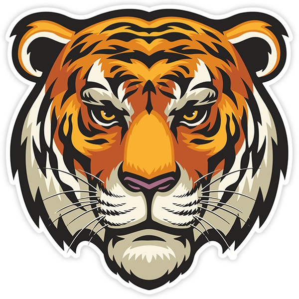 Aufkleber: Starrender Tiger