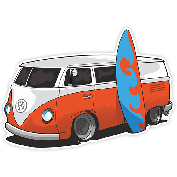 Aufkleber: Surf-Van