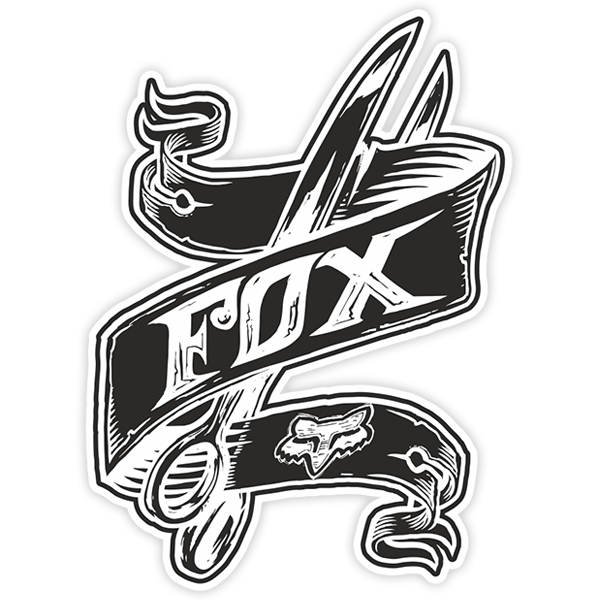 Aufkleber: Fox Racing Tattoo mit Schere