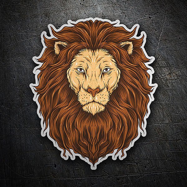 Aufkleber: Nachdenklicher Löwe