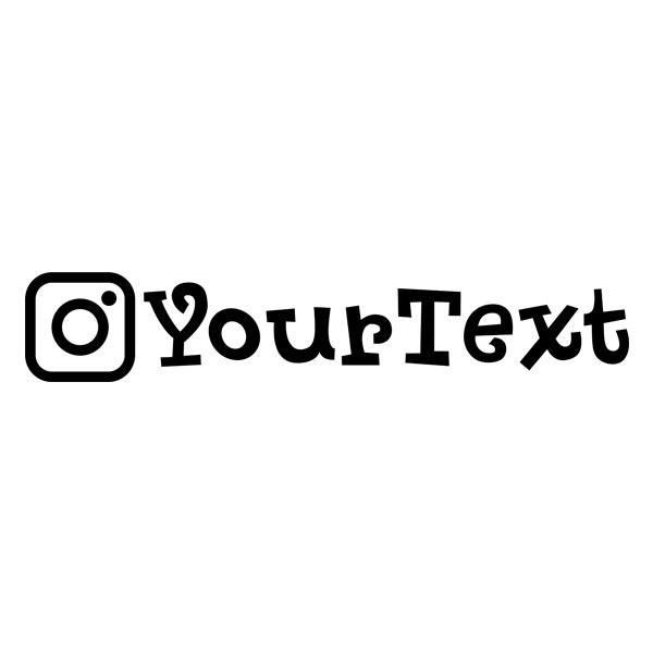 Aufkleber: Personalisiertes Auto Instagram