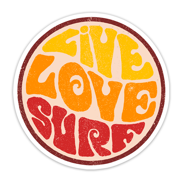 Aufkleber: Live Love Surf