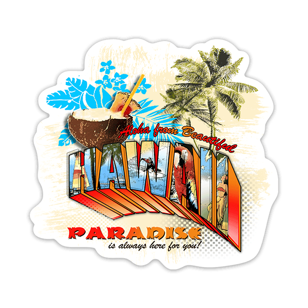 Aufkleber: Hawaii Paradise