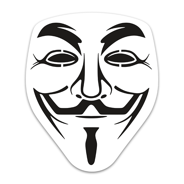 Aufkleber: V wie Vendetta - Anonymous Maske