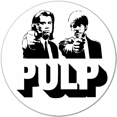 Aufkleber: Pulp Fiction