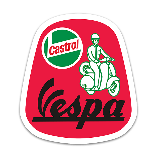 Aufkleber: Vespa Castrol II