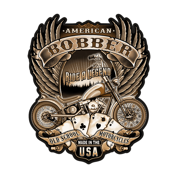 Aufkleber: American Bobber