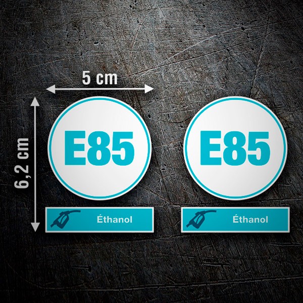 Wohnmobil aufkleber: Set 2X E85 Ethanol