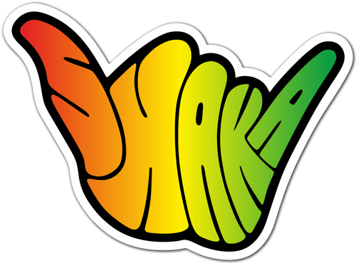 Aufkleber: Shaka Rasta