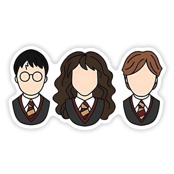 Aufkleber: Harry, Hermione y Ron