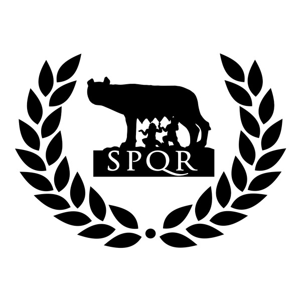 Aufkleber: SPQR wolf Roma