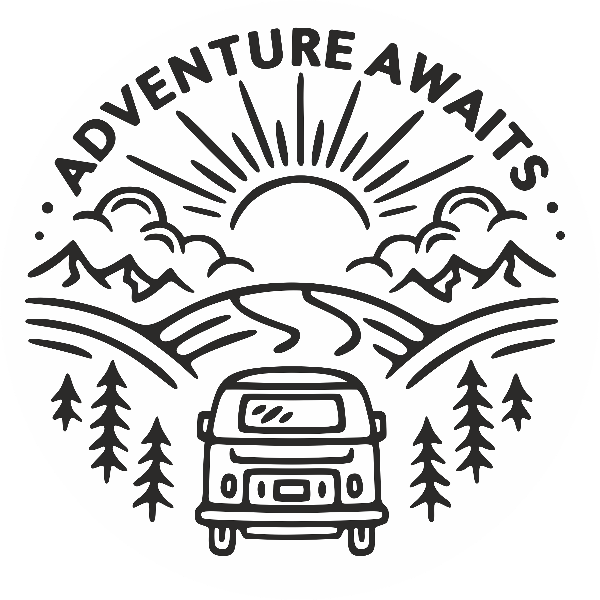 Aufkleber: Adventure Awaits Travel