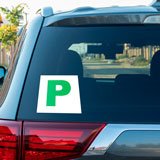 Aufkleber: Nummer 3 in Grün auf Weißem Hintergrund 3