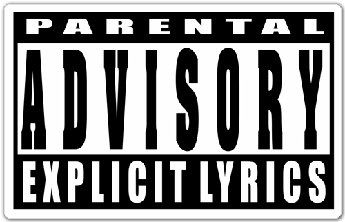 Aufkleber: Parental Advisory Explicit Lyrics